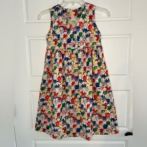 Handmade Vintage Girls 6-8 Prairie Dress Print Cottagecore Cotton Novelty Kids